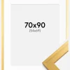 Ramme Gold Wood 70x90 cm - Passepartout Hvid 55x70 cm