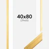 Ramme Gold Wood 40x80 cm - Passepartout Hvid 30x66 cm