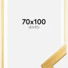 Ramme Gold Wood 70x100 cm - Passepartout Hvid 62x93 cm