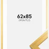 Ramme Gold Wood 62x85 cm - Passepartout Hvid 20x30 inches
