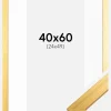 Ramme Gold Wood 40x60 cm - Passepartout Hvid 25x50 cm