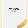 Ramme Gold Wood 70x100 cm - Passepartout Hvid 62x85 cm