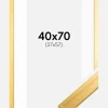 Ramme Gold Wood 40x70 cm - Passepartout Hvid 28x58 cm