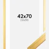Ramme Gold Wood 42x70 cm - Passepartout Hvid 33x60 cm