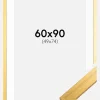 Ramme Gold Wood 60x90 cm - Passepartout Hvid 50x75 cm