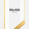 Ramme Gold Wood 50x100 cm - Passepartout Hvid 30x80 cm