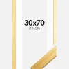 Ramme Gold Wood 30x70 cm - Passepartout Hvid 20x60 cm