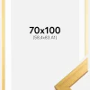Ramme Gold Wood 70x100 cm - Passepartout Hvid 59,4x84 cm (A1)