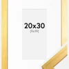 Ramme Gold Wood 20x30 cm - Passepartout Hvid 10x20 cm