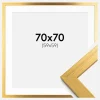 Ramme Gold Wood 70x70 cm - Passepartout Hvid 60x60 cm