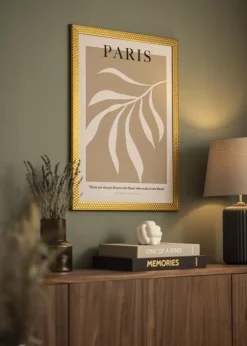 Ramme Grace Guld 50x70 cm - Passepartout Hvid 39x60 cm