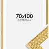Ramme Grace Guld 70x100 cm - Passepartout Hvid 24x36 inches