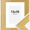 Ramme Grace Guld 13x18 cm - Passepartout Hvid 9x13 cm