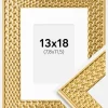 Ramme Grace Guld 13x18 cm - Passepartout Hvid B7 88x125 mm