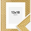Ramme Grace Guld 13x18 cm - Passepartout Hvid 10x12 cm