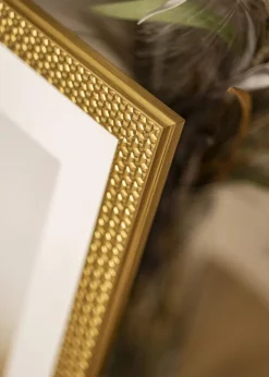 Ramme Grace Guld 13x18 cm - Passepartout Hvid 10x12 cm
