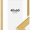 Ramme Grace Guld 40x60 cm - Passepartout Hvid 25x50 cm