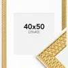 Ramme Grace Guld 40x50 cm - Passepartout Hvid 30x41 cm