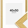 Ramme Grace Guld 40x50 cm - Passepartout Hvid 30x38 cm