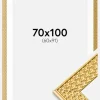 Ramme Grace Guld 70x100 cm - Passepartout Hvid 61x92 cm