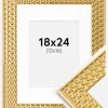 Ramme Grace Guld 18x24 cm - Passepartout Hvid 13x17 cm