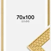 Ramme Grace Guld 70x100 cm - Passepartout Hvid 62x85 cm