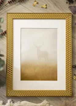 Ramme Grace Guld 40x50 cm - Passepartout Hvid 28x35 cm