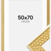 Ramme Grace Guld 50x70 cm - Passepartout Hvid 40x60 cm