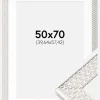 Ramme Grace Sølv 50x70 cm - Passepartout Hvid 16x23 inches