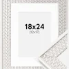 Ramme Grace Sølv 18x24 cm - Passepartout Hvid 13x18 cm