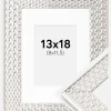 Ramme Grace Sølv 13x18 cm - Passepartout Hvid 9x12 cm