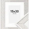 Ramme Grace Sølv 15x20 cm - Passepartout Hvid 10x15 cm