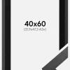 Ramme Graphite Wood 40x60 cm - Passepartout Sort 32,9x48,3 cm (A3+)