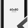 Ramme Graphite Wood 60x80 cm - Passepartout Sort 50x70 cm