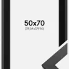 Ramme Graphite Wood 50x70 cm - Passepartout Sort 16x24 inches