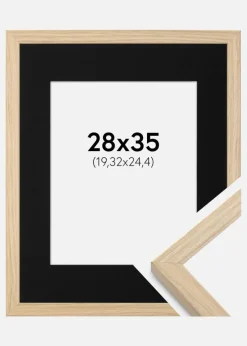 Ramme Grimsåker Eg 28x35 cm - Passepartout Sort 8x10 inches
