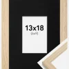 Ramme Grimsåker Eg 13x18 cm - Passepartout Sort 7x10 cm