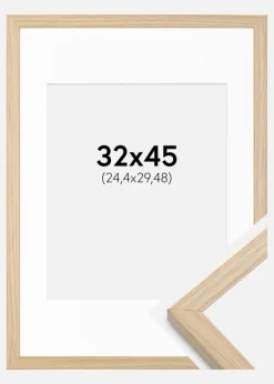 Ramme Grimsåker Eg 32x45 cm - Passepartout Hvid 10x12 inches