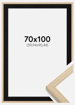 Ramme Grimsåker Eg 70x100 cm - Passepartout Sort 24x36 inches