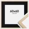 Ramme Grimsåker Eg 60x60 cm - Passepartout Sort 45x45 cm