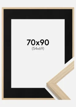 Ramme Grimsåker Eg 70x90 cm - Passepartout Sort 55x70 cm