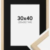 Ramme Grimsåker Eg 30x40 cm - Passepartout Sort 21x29,7 cm (A4)