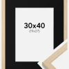 Ramme Grimsåker Eg 30x40 cm - Passepartout Sort 20x28 cm