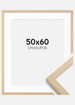 Ramme Grimsåker Eg 50x60 cm - Passepartout Hvid 16x20 inches