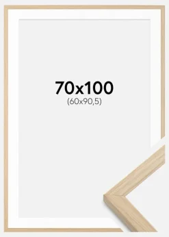 Ramme Grimsåker Eg 70x100 cm - Passepartout Hvid 61x91,5 cm