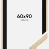 Ramme Grimsåker Eg 60x90 cm - Passepartout Sort 50x75 cm