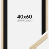 Ramme Grimsåker Eg 40x60 cm - Passepartout Sort 32,9x48,3 cm (A3+)