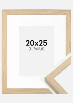 Ramme Grimsåker Eg 20x25 cm - Passepartout Hvid 5x7 inches