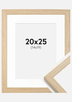 Ramme Grimsåker Eg 20x25 cm - Passepartout Hvid 15x20 cm