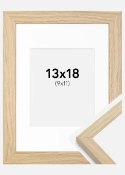 Ramme Grimsåker Eg 13x18 cm - Passepartout Hvid 10x12 cm